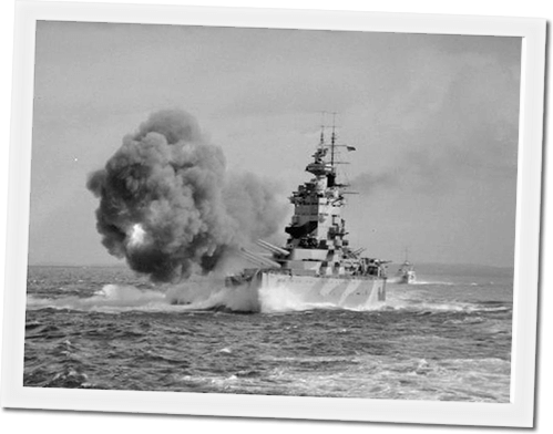Image: Photograph of WW2 Battleship