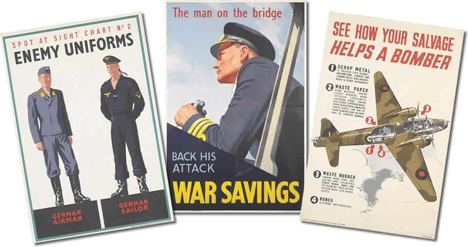 home front ww2 ns Graphic: Montage of WW2 Posters