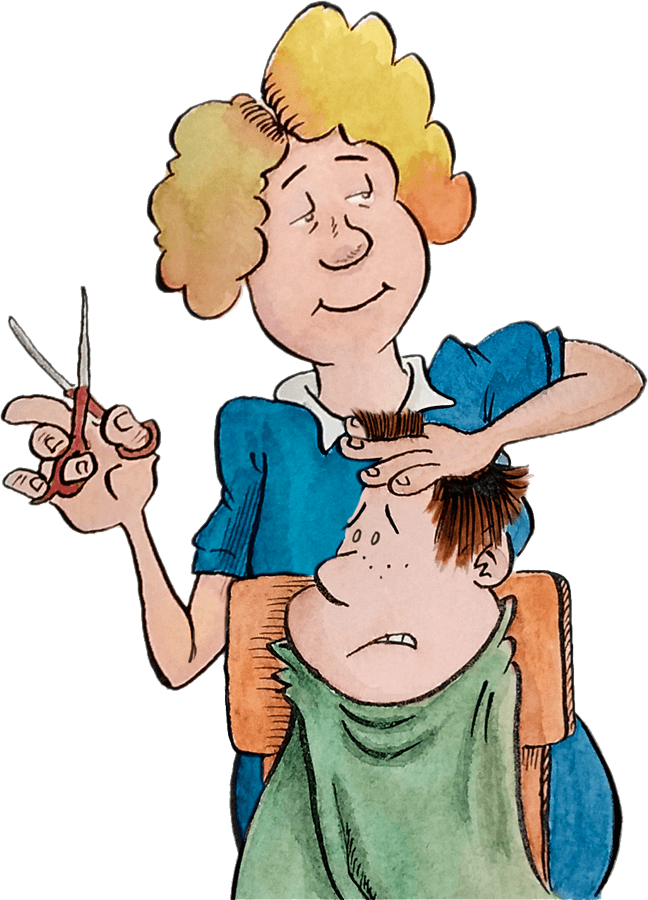 EVAC haircut Illustration - WW2 Hairdresser