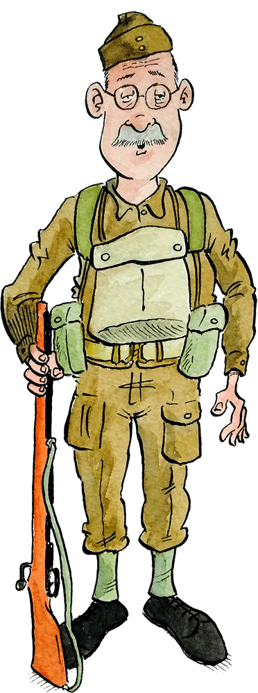 Evacuees Home Guardv2 Illustration - Home Guard Soldier